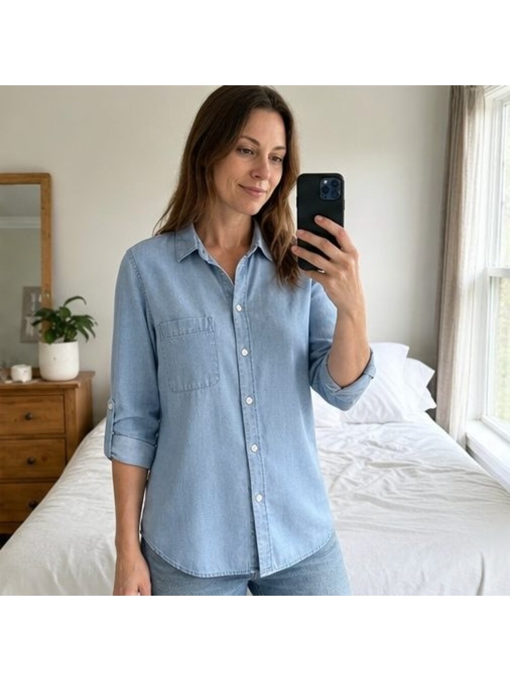 Ivory V Neck Top - Picture 2 of 6